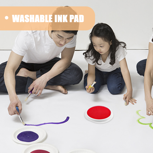 Stamp Pads Washable Ink Pads for Kids Craft Ink Stamp Pads for Rubber Stamps  Paper Scrapbooking Rainbow - AliExpress